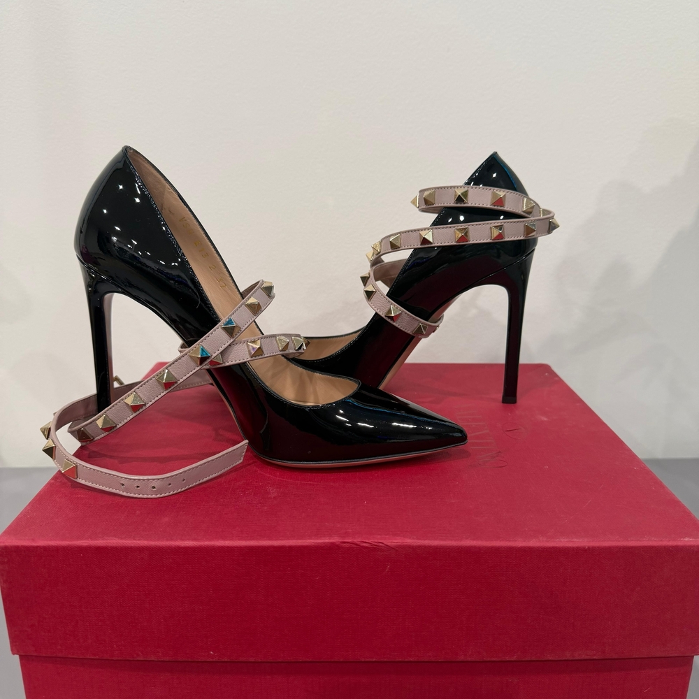 Valentino Black and Tan Women's Shoes